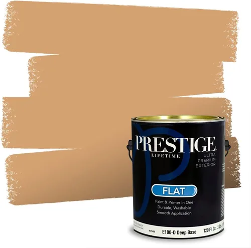 Vista 108 de PRESTIGE Pintura exterior e imprimación en uno, bronceado Aberdeen, plano, 1 galón