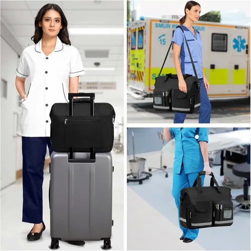 Vista 7 de Gatycallaty Bolsa médica para médico, salud en el hogar, trauma, rojo, ems, bolsa de emergencia para primeros auxilios, Emt Med Dr Enfermería