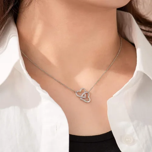 Vista 7 de MANVEN Regalos para abuela, collar de corazón entrelazado, regalos de cumpleaños para abuela de nieta