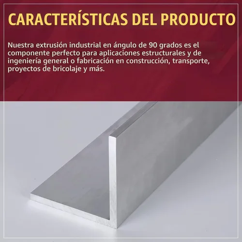 Vista 4 de 13 pulgadas de barra angular de aluminio, 3" x 3" x 1/4" de ángulo de aluminio 6061, material de moledor T6511 de 1/4" de espesor 1 pieza