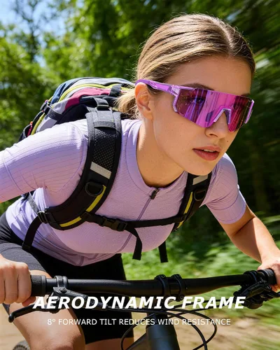 Vista 4 de KALIYADI Gafas de sol para hombre, gafas de sol con UV400 para correr, ciclismo, golf, pesca