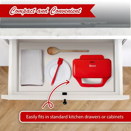 Vista 8 de Mini waflera para niños, pequeña plancha antiadherente para gofres, hace gofres finos de 8 x 2 pulgadas, fácil de usar, Waflera Electrica, recetas