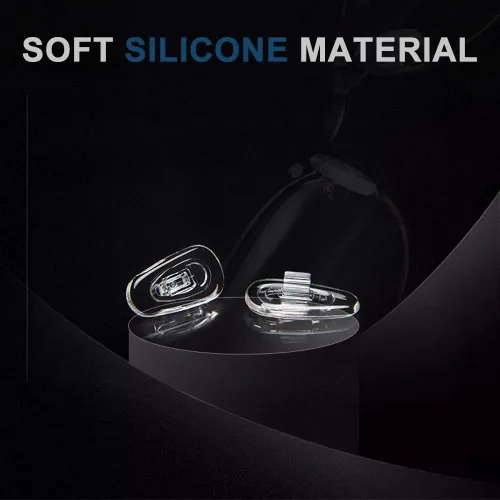Vista 4 de 6 pares de almohadillas de nariz de 0.55 pulgadas (0.551 in) de silicona suave para lentes