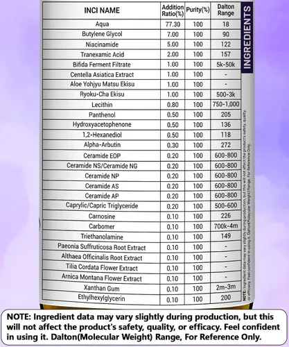 Vista 2 de Suero facial de niacinamida al 5% con ácido tranexámico que mejora el tono uniforme y fortalece la barrera de la piel (4.06 onzas líquidas)