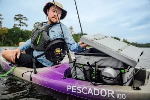 Vista 4 de Perception Kayak Splash - Organizador de tres bolsillos para kayaks, gris, talla única