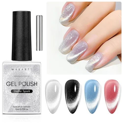 Vista 14 de Makartt - Esmalte de uñas en gel blanco de 15ml, gel Soak Off Blanc para luz UV LED, arte de uñas DIY, diseños de manicura, uso en salón y en casa
