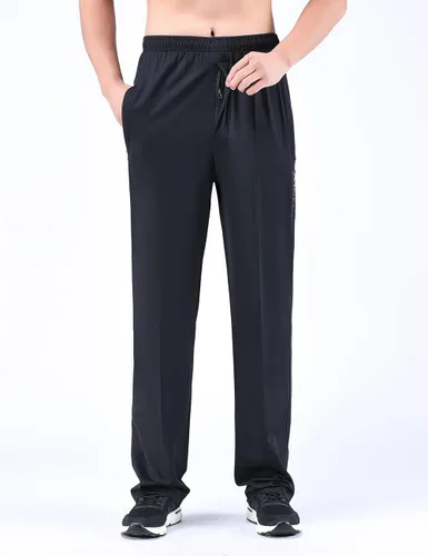 Vista 4 de Zoulee Nuevos pantalones deportivos con cremallera frontal para hombre