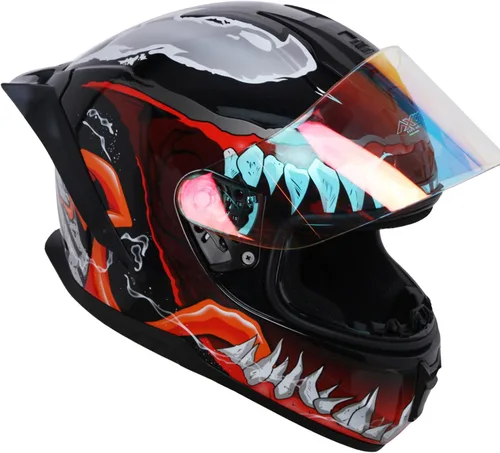 Vista 5 de Casco de motocicleta retro de cara completa aprobado por DOT