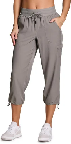 Vista 42 de RBX - Pantalón capri deportivo con cordón,ligero, con bolsillos y estilo cargo, para mujer