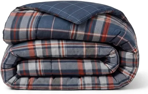 Vista 8 de Eddie Bauer - Juego de edredón tamaño King, ropa de cama reversible de plumón sintético con fundas a juego, lujoso juego de ropa de cama