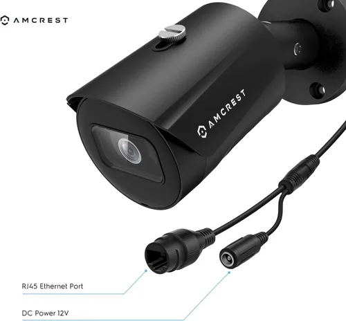 Vista 7 de Amcrest Sistema de cámara de seguridad de 5MP, 4K 8CH PoE NVR, (4) lente gran angular de 5 megapíxeles de 0.110 in resistente a la intemperie