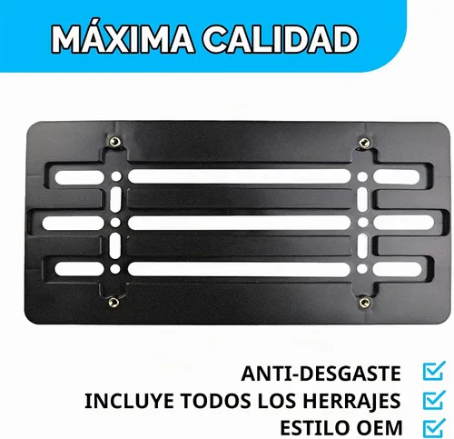 Vista 5 de Soporte de placa de parachoques delantero para Jeep 2000-2025, juego de soportes de placa con 6 tornillos únicos y kit de llave, kit de montaje