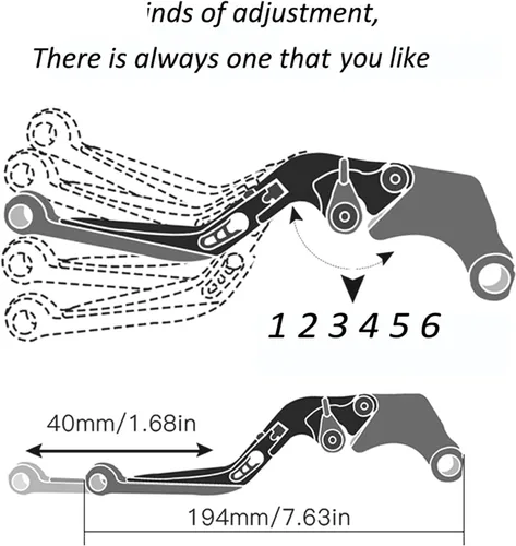 Vista 3 de Palancas de embrague de freno para Yamaha XT660R XT660 R R 2014 2015 2016 2004-2017 (color : 1)