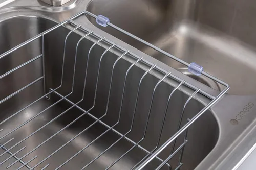 Vista 4 de Premium Racks Escurridor extensible para platos sobre el fregadero, acero inoxidable 304, duradero