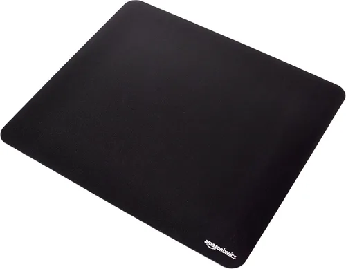 Vista 6 de Amazon Basics Alfombrilla de mouse cuadrada, tela con base de goma, estándar, negro, 12.4 pulgadas de largo x 10.6 pulgadas de ancho