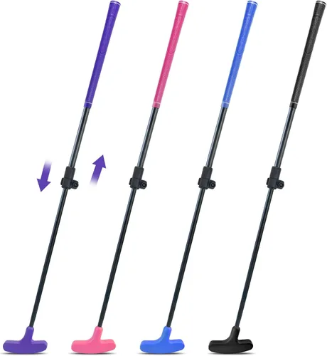 Vista 9 de KOFULL Putter para niños, 4 o 2 piezas, mini putter de golf ajustable a la altura perfecta, putters de golf fáciles de usar, putters bidireccionales