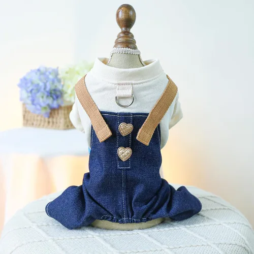 Vista 16 de Ropa de invierno para perro, camisas para mascotas, elegante mono de pana para perros pequeños, overol con pechera para cachorros, overol clásico