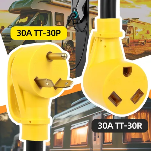 Vista 5 de FAHKNS Protector contra sobretensiones RV de 30 amperios, protector de potencia con protección contra sobretensiones de hasta 2100 julios