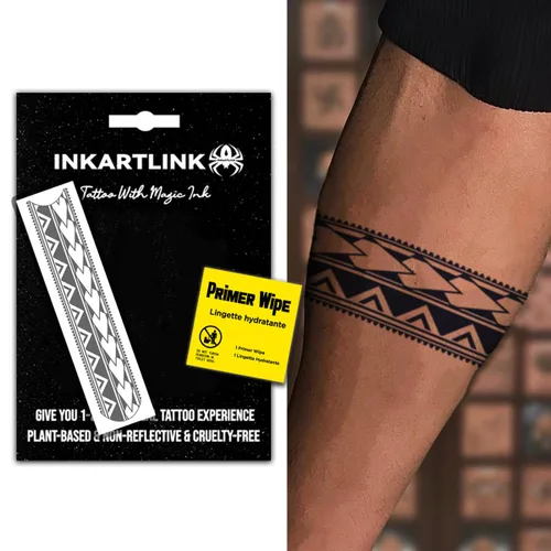 Vista 13 de INKARTLINK Tatuajes temporales semipermanentes, tatuajes de brazo realistas, impermeables y no reflectantes, embalaje exquisito, diseño único