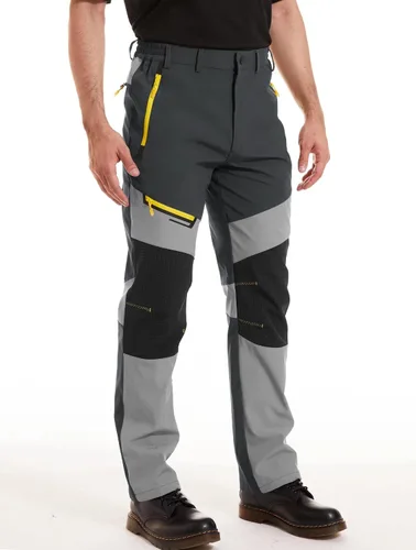 Vista 2 de MAGCOMSEN Men's Hiking Pants 5 Zipper Pockets Outdoor Lightweight Water Resistant Reinforced Knees Work Pants