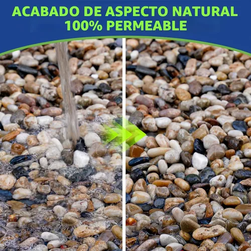 Vista 9 de Teexpert Pegamento de roca para paisajismo, pegamento concentrado de grava de 2 galones para grava de guisantes y rocas pequeñas, fórmula de flujo
