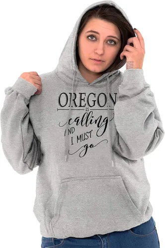 Vista 5 de Brisco Brands Oregon is Calling and I Must Go - Sudadera con capucha para mujer y hombre