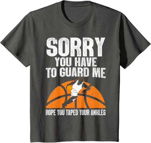 Vista 33 de Camiseta divertida de baloncesto para hombres y mujeres, Negro