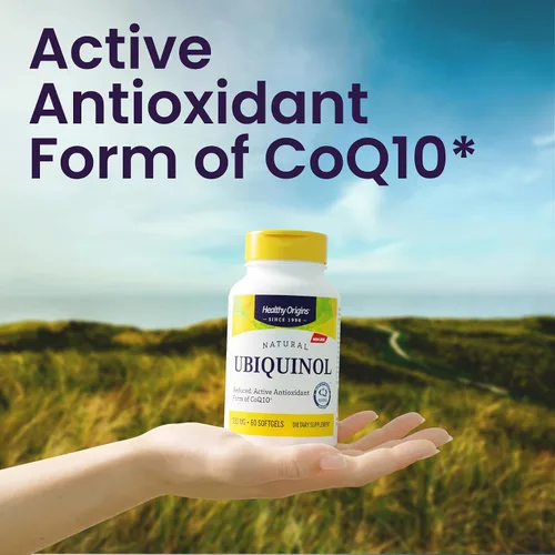 Vista 4 de Healthy Origins Ubiquinol (forma activa de CoQ10), 300 mg – Forma activada de CoQ10 – Kaneka Ubiquinol Suplementos para la salud del corazón y apoyo
