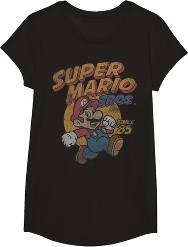 Vista 4 de Super Mario Bros. Desde '85 Camiseta Vintage con Póster' Negro