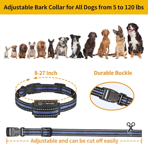 Vista 4 de Collar de choque para perro, collar de entrenamiento para perros con control remoto de 3300 pies, IPX7 impermeable, collar de choque para perros