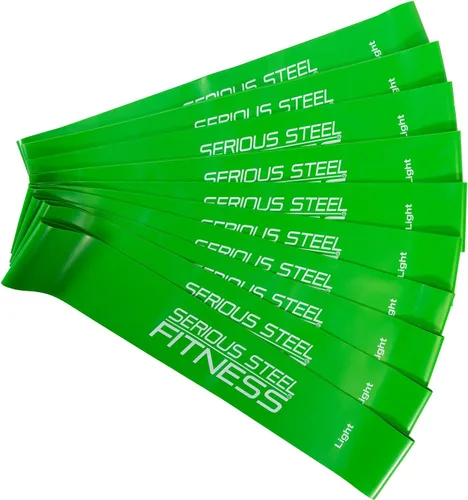 Vista 14 de Serious Steel Fitness Mini bandas de resistencia Bandas elásticas de rehabilitación y prehab Bandas de entrenamiento de ejercicio de 12 pulgadas