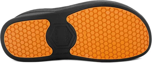 Vista 5 de Stico - Zuecos de chef antideslizantes para hombre zapatos de trabajo antideslizantes para restaurante hospital jardín de enfermería negro