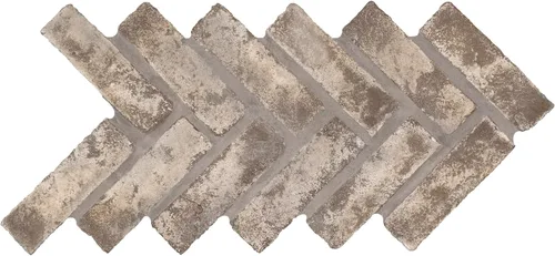 Vista 5 de Ackland Azulejo de espiga Terabrik Vintage Gris Claro Taupe 25.5" x 12.5" Doverton Gris