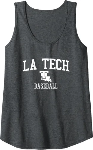 Vista 4 de Camiseta sin mangas de béisbol Louisiana Tech Bulldogs, Negro