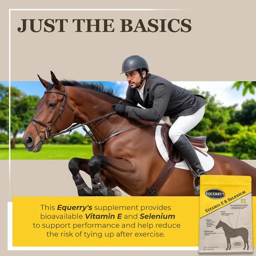 Vista 6 de Equerry's Suplemento de selenio y vitamina E para caballos Salud muscular y antioxidante Suplemento para caballos Forma de comida Bolsa de 20