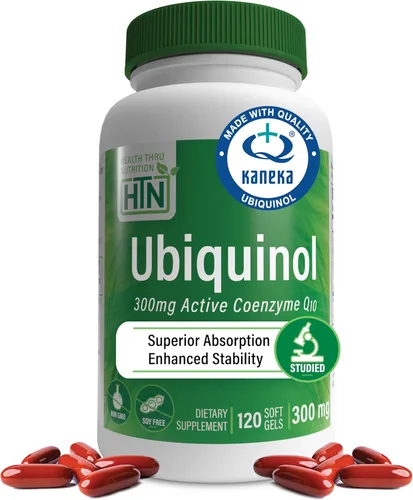 Vista 9 de Health Thru Nutrition Ubiquinol 300 mg 30 cápsulas blandas como Kaneka QH Reduced CoQ-10 Estabilizado - Probado por terceros Biodisponibilidad