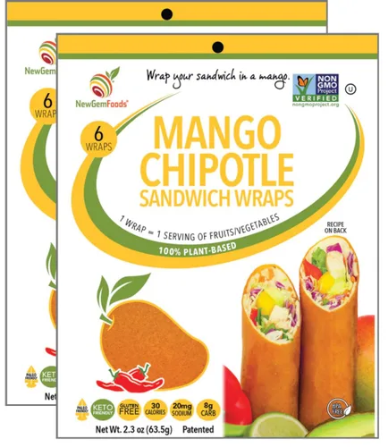 Vista 12 de Apple Kale Sandwich Wraps (Two-Pack) – Gluten-Free, Low-Calorie Wraps Made with Real Fruits & Vegetables – Plant-Based, Non-GMO, Vegan