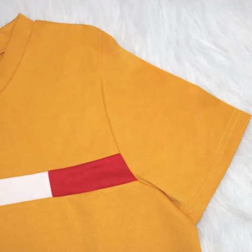 Vista 3 de THLAI - trajes para mujer con letra de impresión y rayas patchwork, traje deportivo largo, 2 piezas