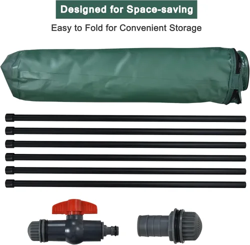 Vista 7 de S AFSTAR Barril de lluvia plegable, tanque de almacenamiento plegable para recolección de agua, resistente a la intemperie, contenedor de lluvia