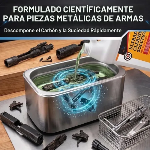 Vista 6 de Solución limpiadora de pistolas UltraSonic para limpieza de piezas de armas, concentrado
