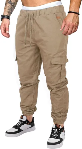 Vista 2 de OUTSON Mens Fashion Joggers Sports Pants Casual Cotton Cargo Pants Gym Sweatpants Trousers Mens Long Pant