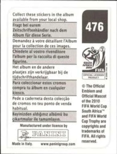Vista 2 de 2010 Panini FIFA World Cup Stickers #476 Vladimir Weiss Slovakia Official Soccer Album Sticker (2 inch X 1.5 Inch) in Raw Condition (NM or Better)