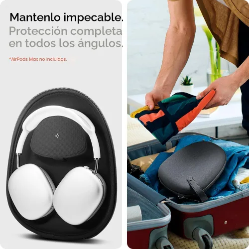 Vista 5 de Spigen Klasden - Funda de viaje diseñada para Airpods Max [compatible con funda inteligente para modo de sueño] - Gris carbón Protective Carrying