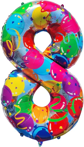 Vista 15 de Globos del número 0, globos arcoíris cero para decoraciones de cumpleaños de 10, 40 pulgadas, globos de neón grandes números 20, globos iridiscentes