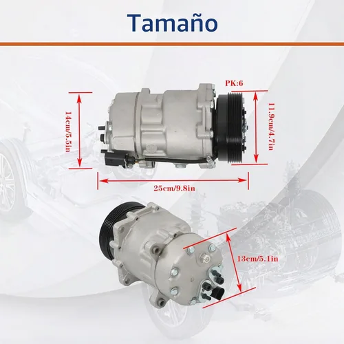 Vista 7 de GXYWADY Compresor A/C con embrague Reemplazo para TT 2000-2006