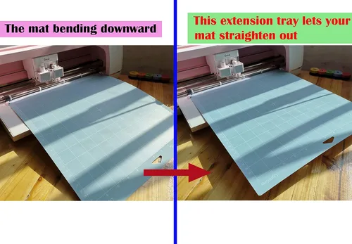 Vista 3 de Bandeja de extensión para Cricut Maker4 / Maker3 / Maker, bandeja extensora compatible con Cricut Mat, soporte extensor de alfombrilla de corte