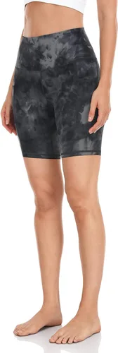Vista 5 de HeyNuts Pantalones cortos de ciclismo esenciales con bolsillos laterales para mujer, pantalones cortos de compresión de cintura alta para yoga, 4