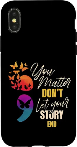 Vista 5 de Semicolon Mental Health Awareness Prevention Case for iPhone 17
