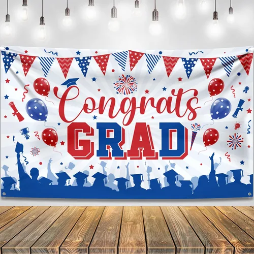 Vista 19 de KatchOn, Cartel de fotos de graduación de felicitaciones – Xtralarge, 72 x 44 pulgadas Cartel de fotos personalizado de graduación Fondo