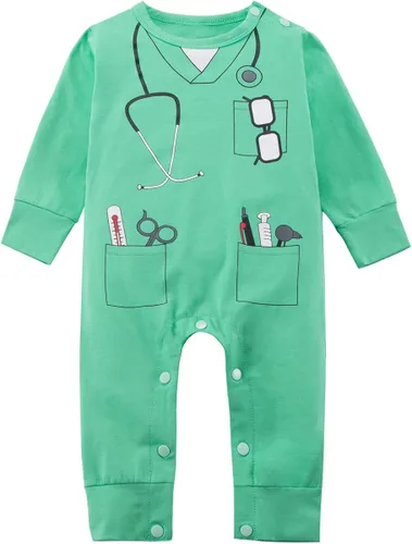 Vista 2 de Body de disfraz de médico para bebé niño